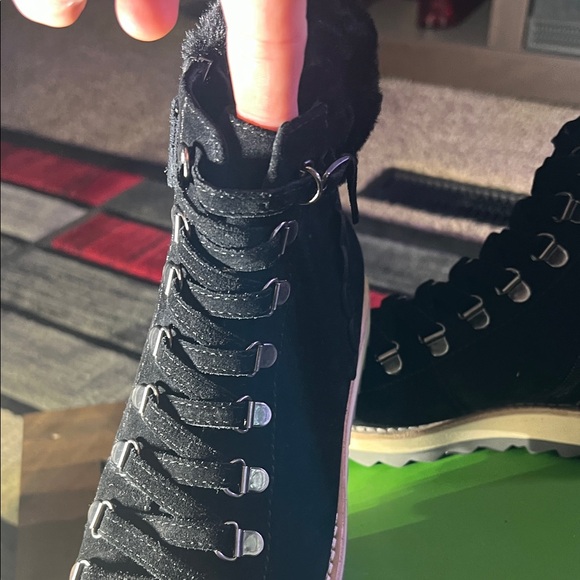 NWTKate Spade New York BLACK SPORT SUEDE Women's Maira Hiking Boot, US 7.5 - Picture 5 of 8